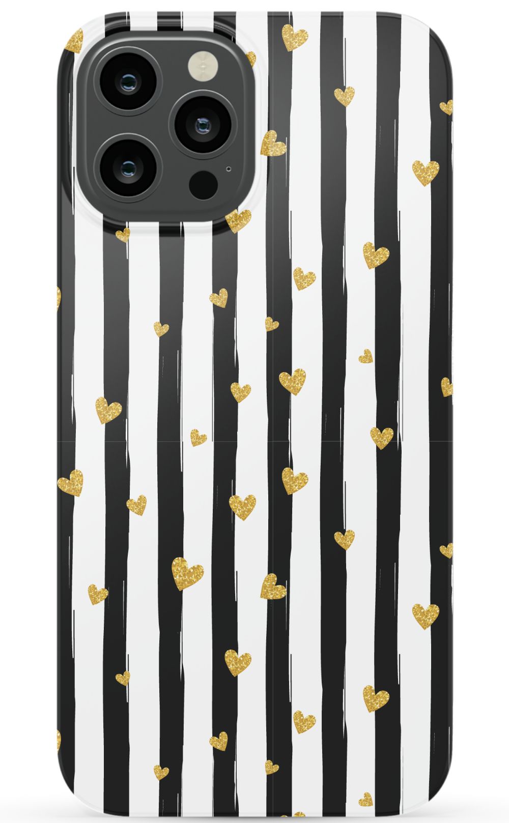 Personalized Stripes & Hearts Phone Case