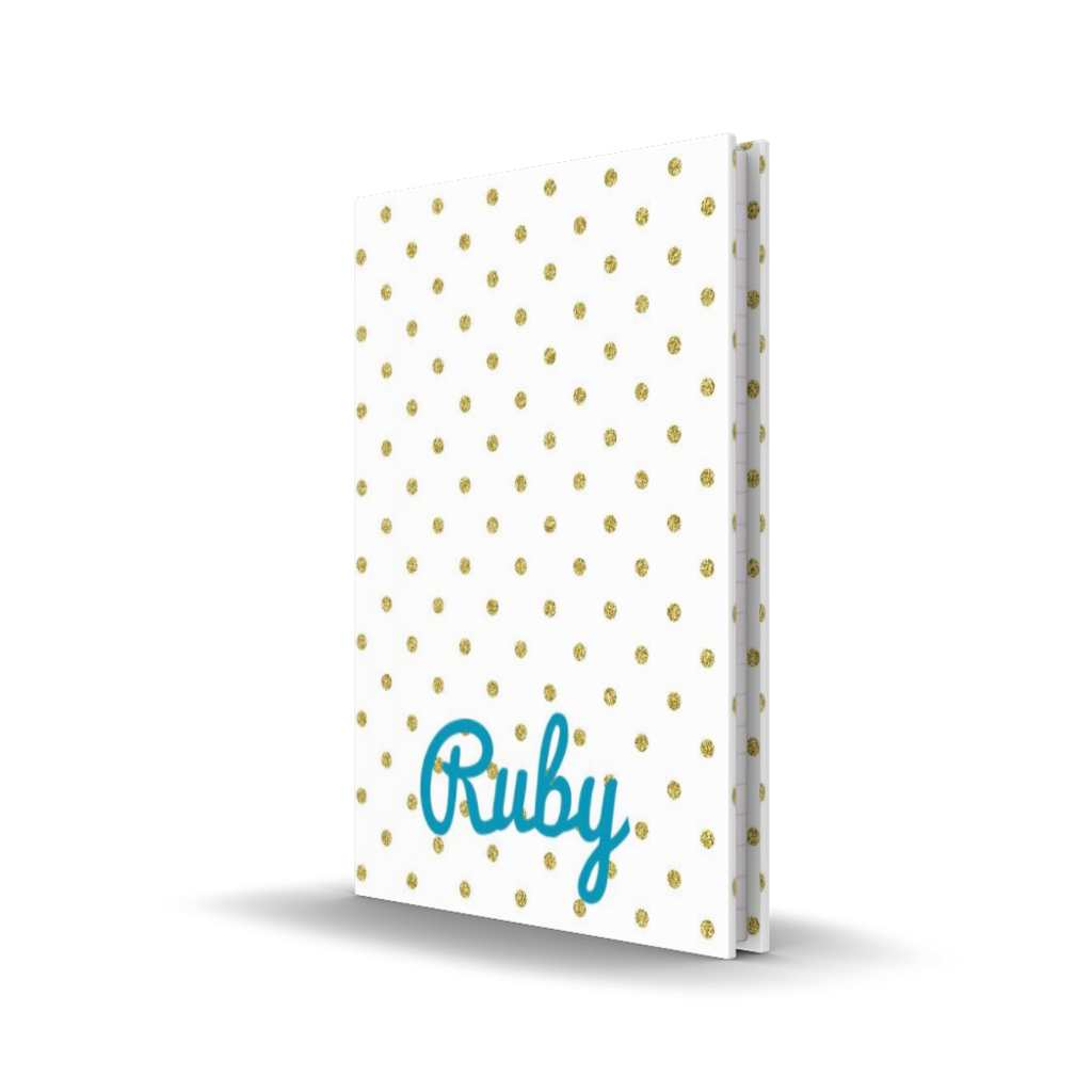 Gold Polka Personalized Journal