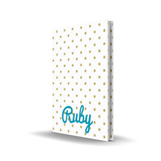 Gold Polka Personalized Journal