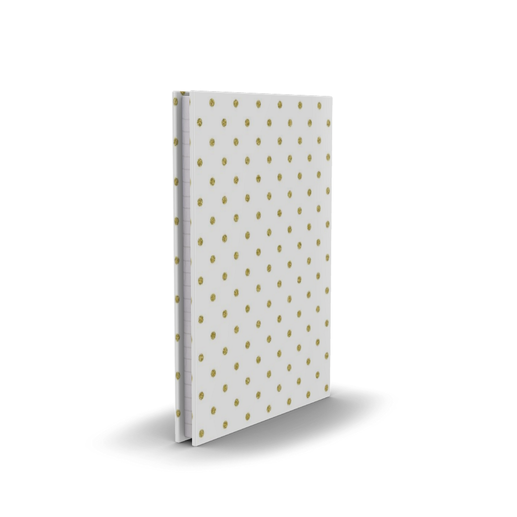 Gold Polka Personalized Journal
