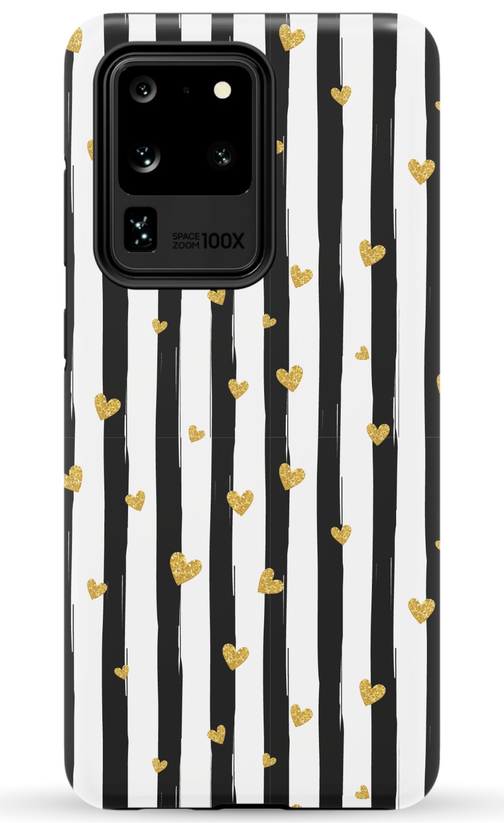 Personalized Stripes & Hearts Phone Case
