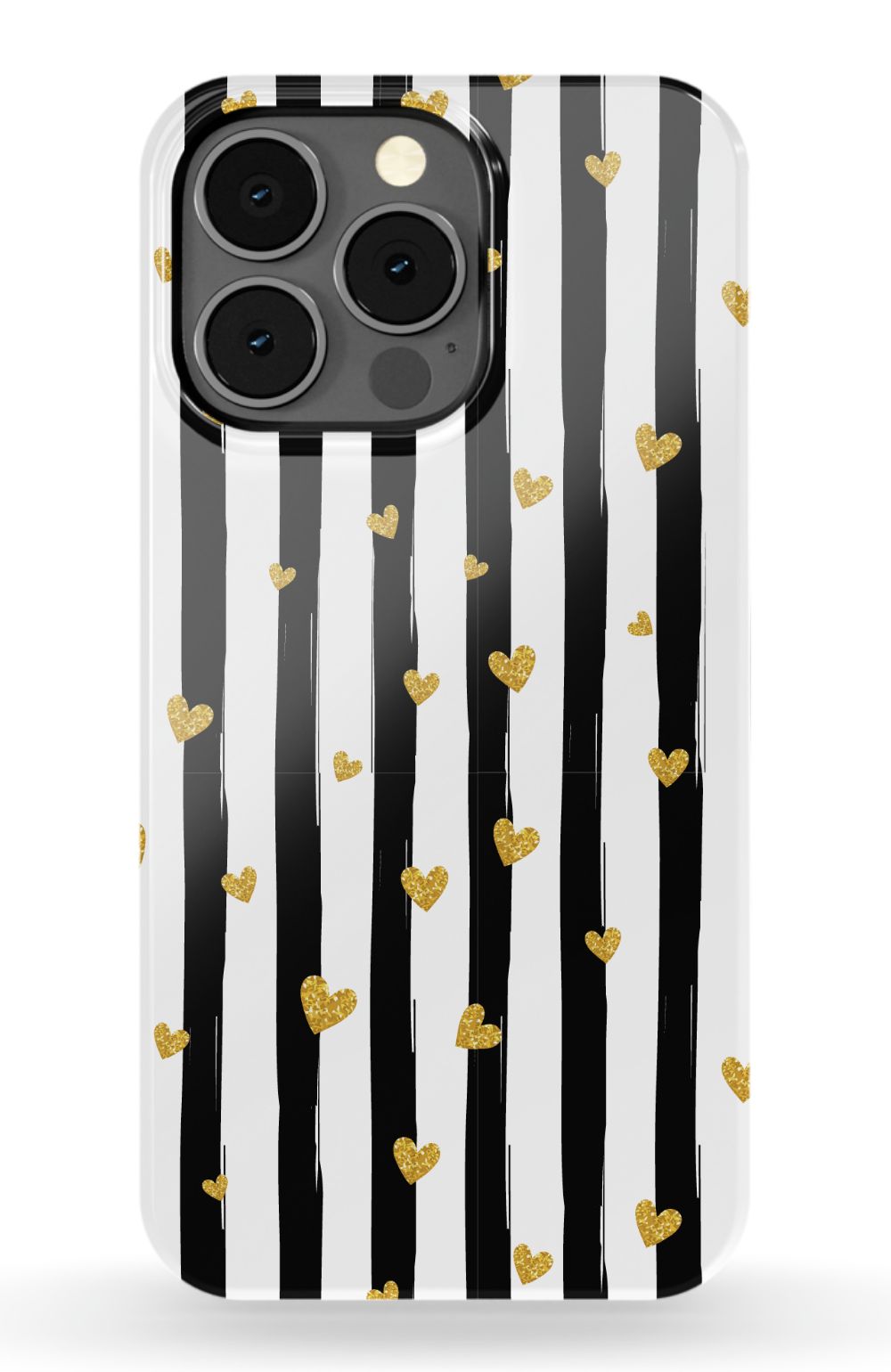 Personalized Stripes & Hearts Phone Case