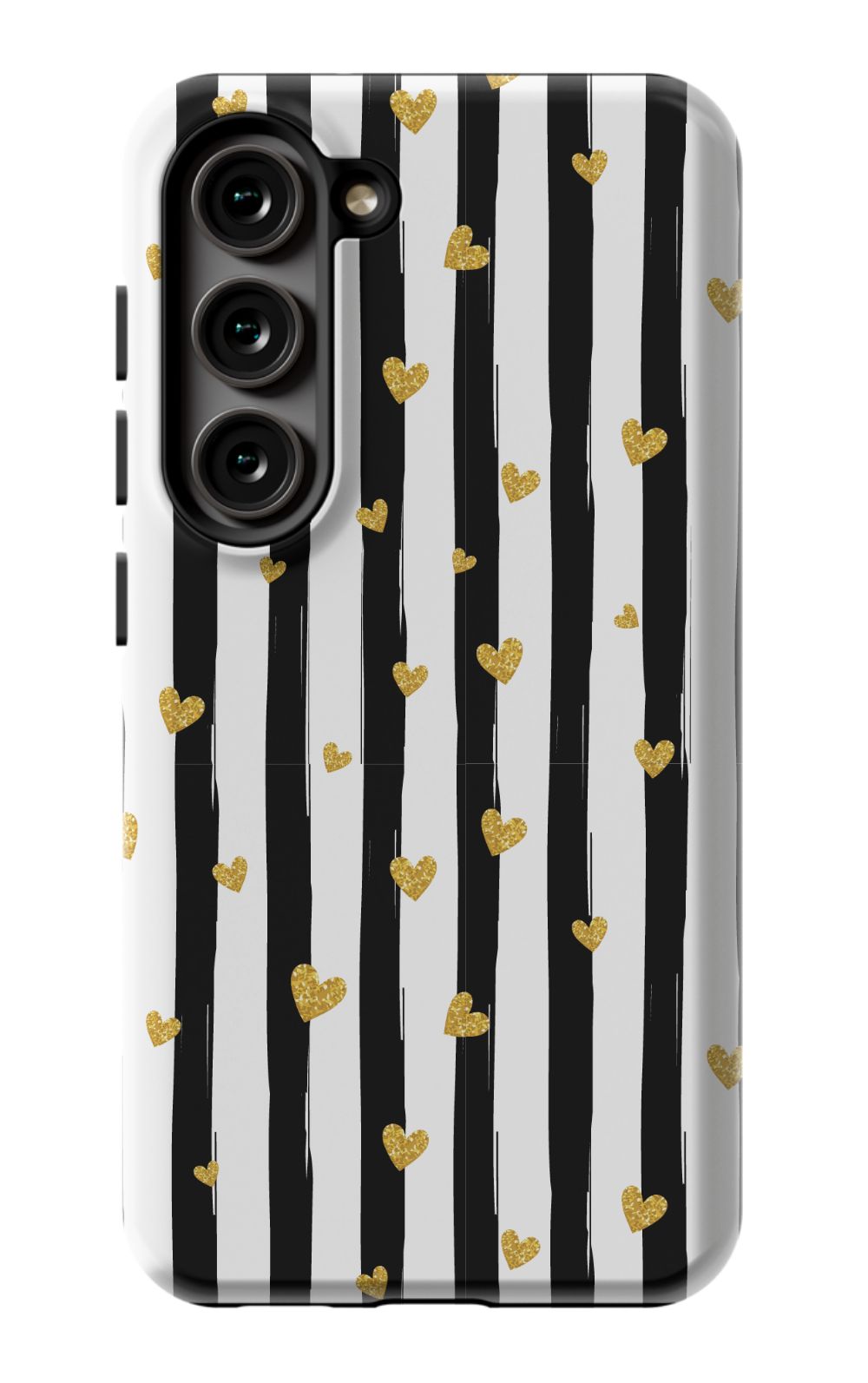 Personalized Stripes & Hearts Phone Case