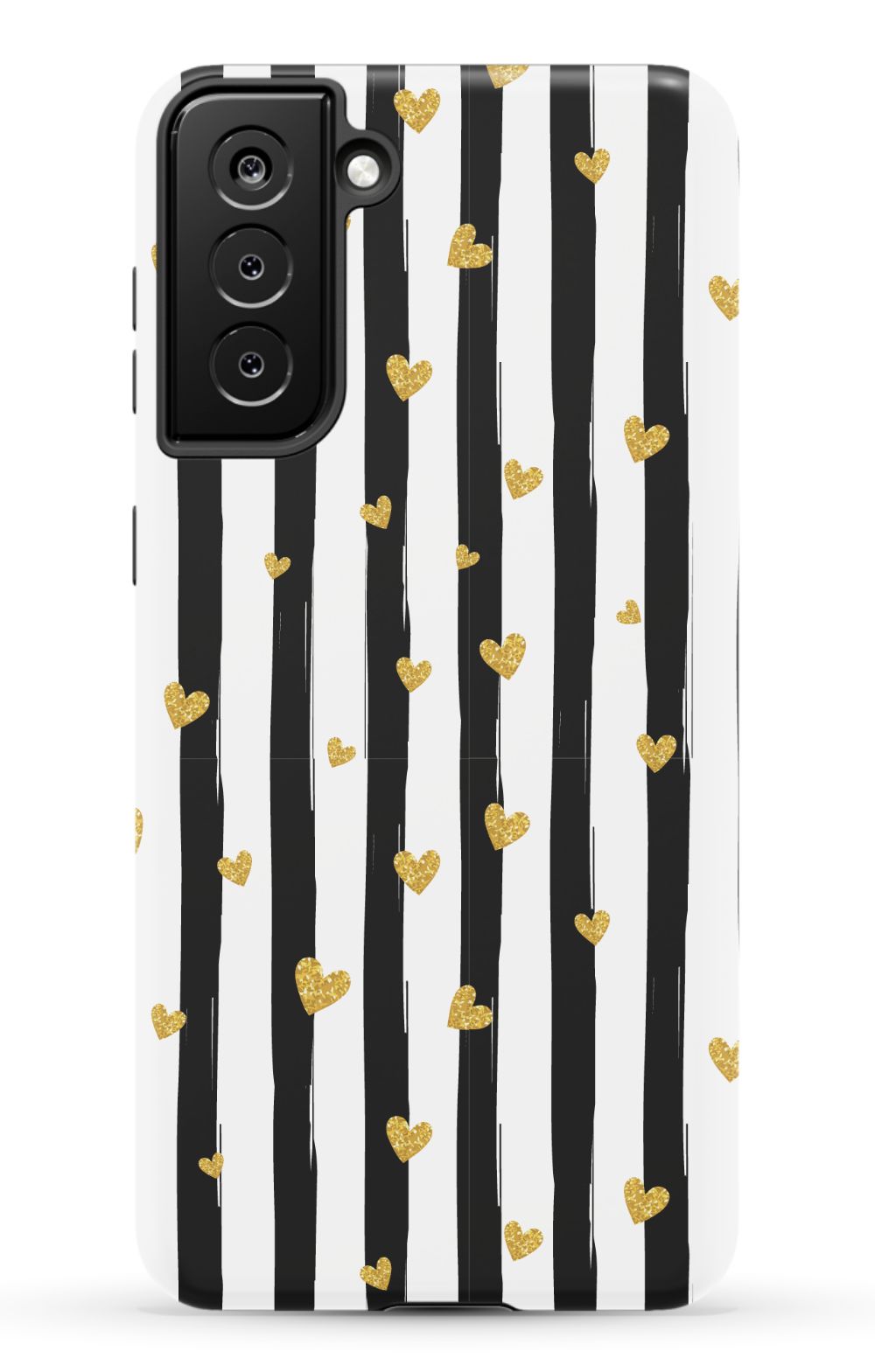 Personalized Stripes & Hearts Phone Case
