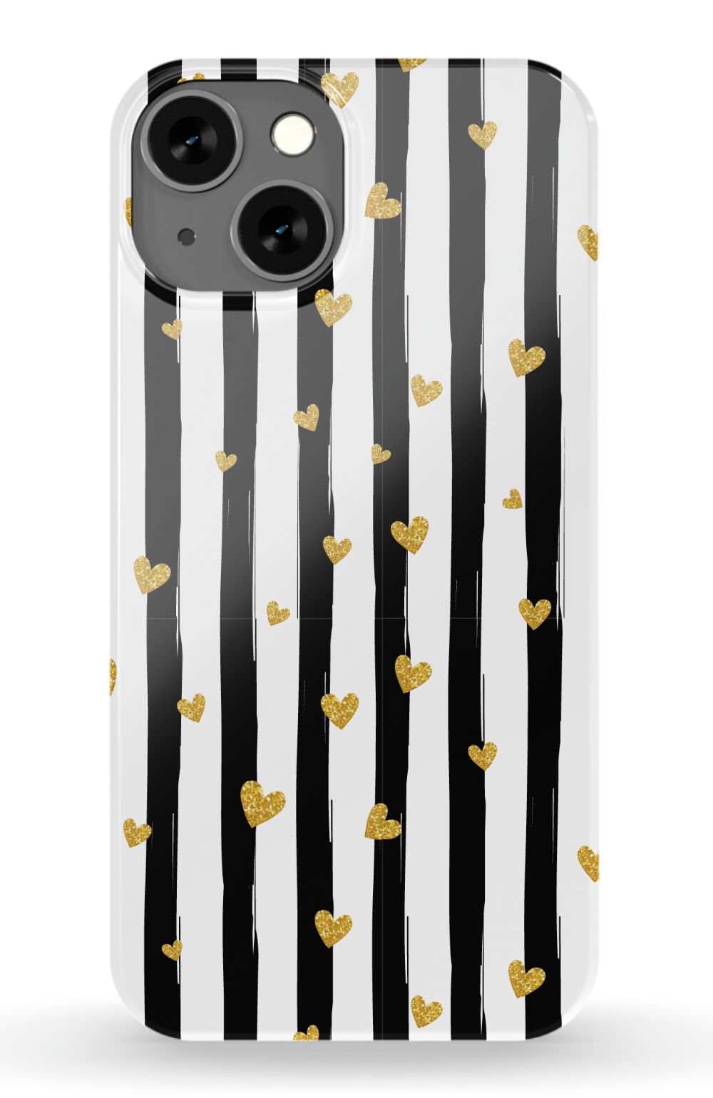 Personalized Stripes & Hearts Phone Case