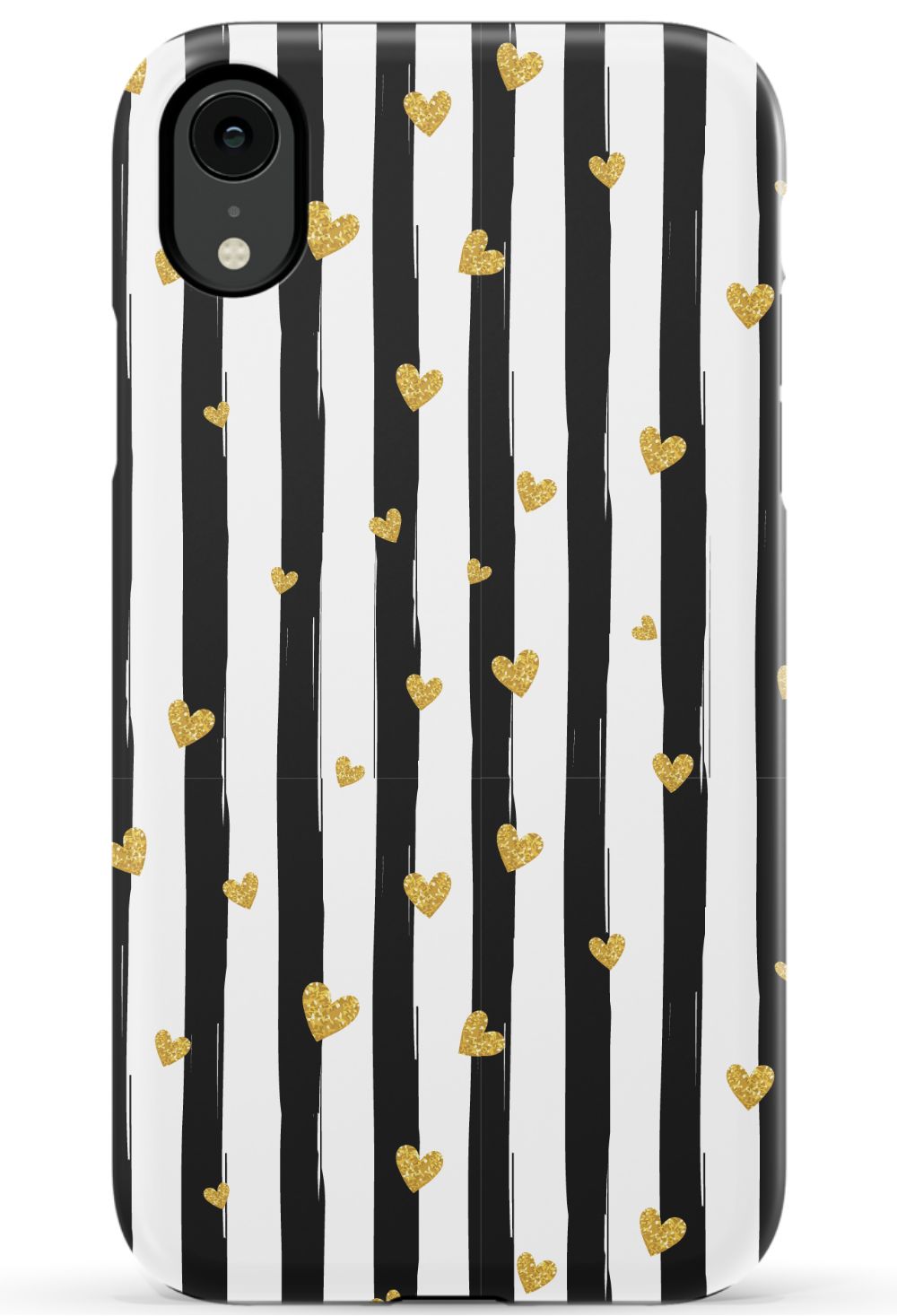 Personalized Stripes & Hearts Phone Case