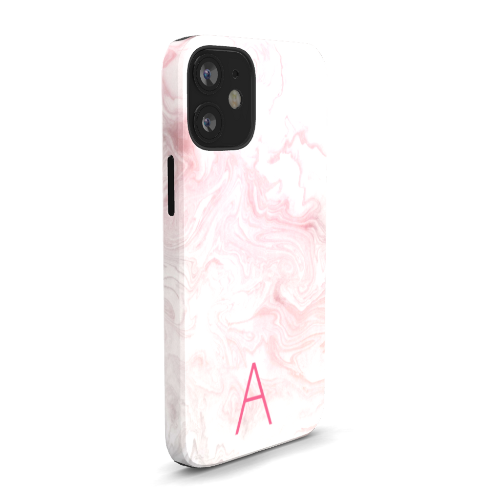 Pink Waves Monogram Phone Case