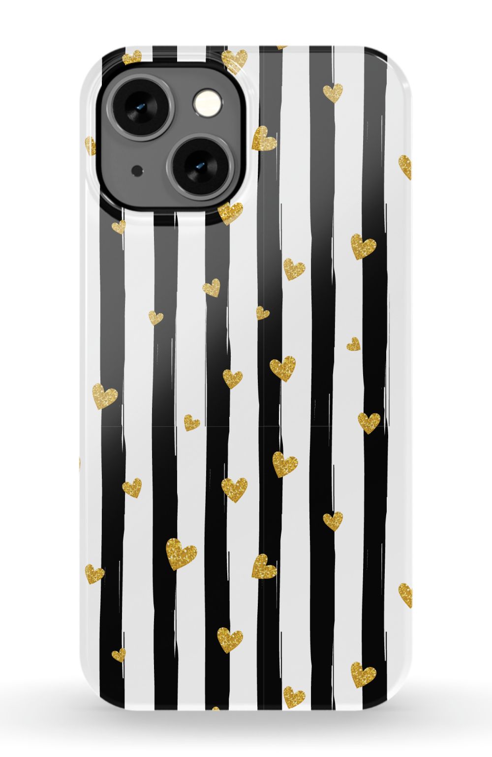 Personalized Stripes & Hearts Phone Case