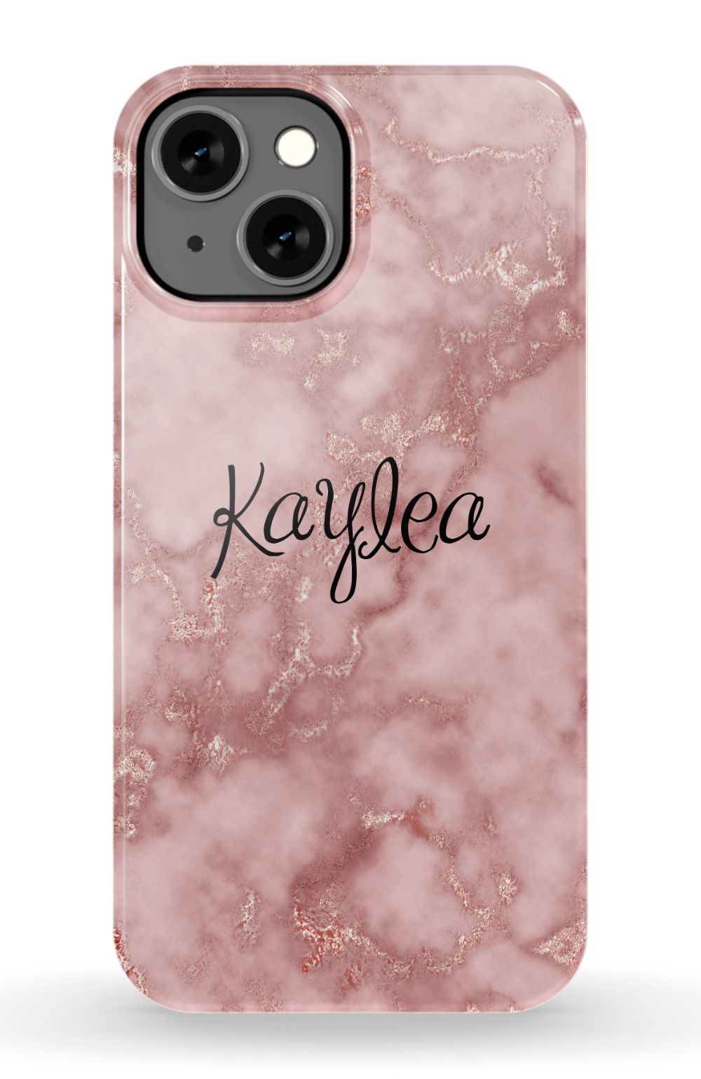 Personalized Pink Marble Phone Case