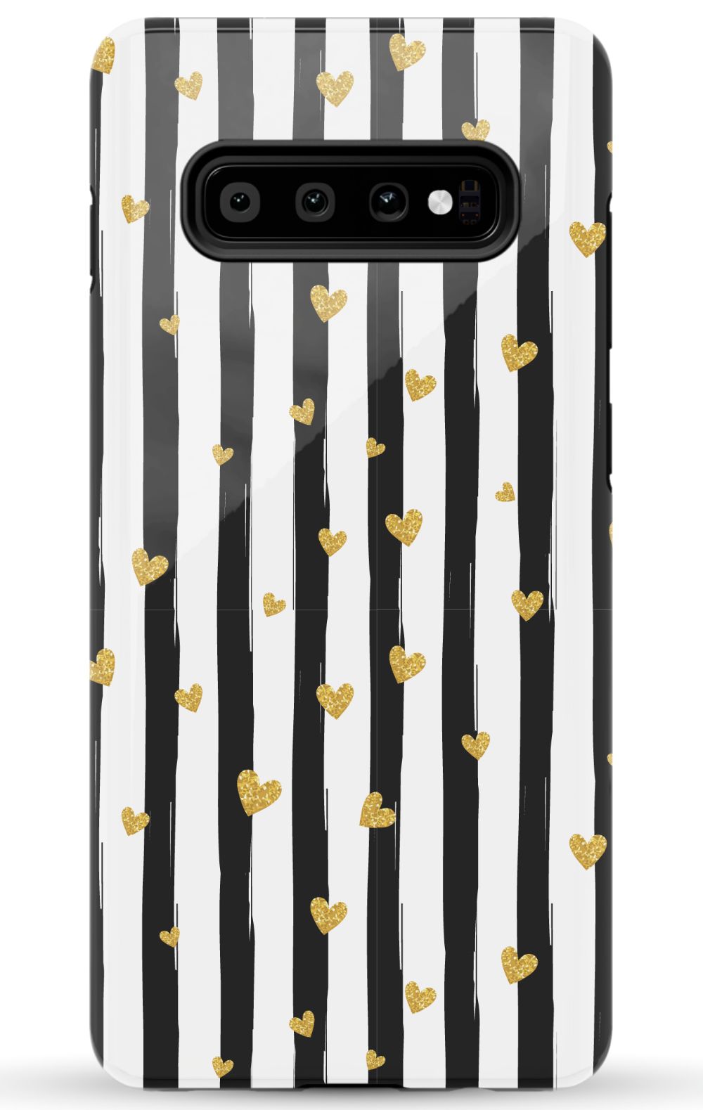 Personalized Stripes & Hearts Phone Case