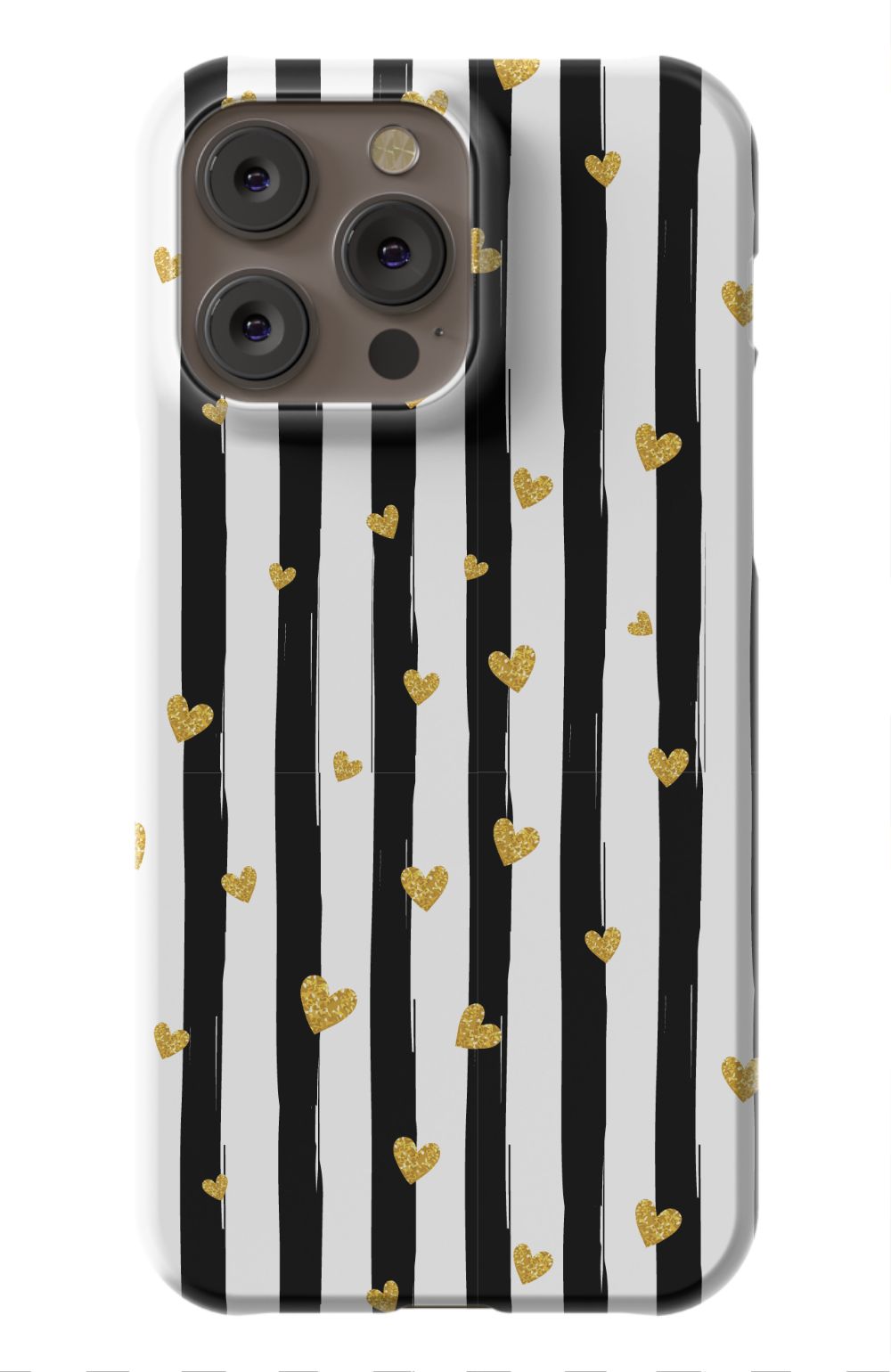 Personalized Stripes & Hearts Phone Case