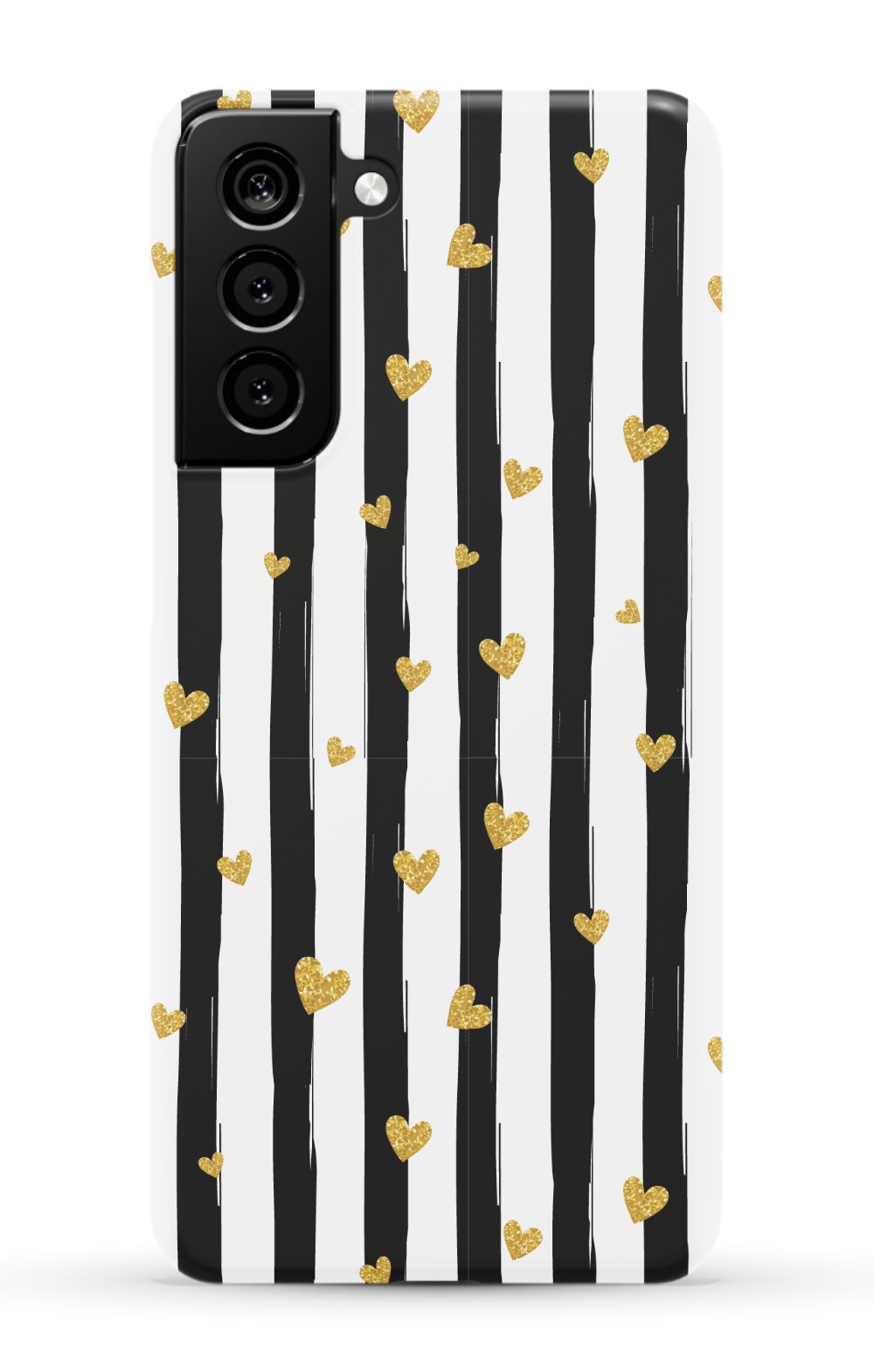Personalized Stripes & Hearts Phone Case
