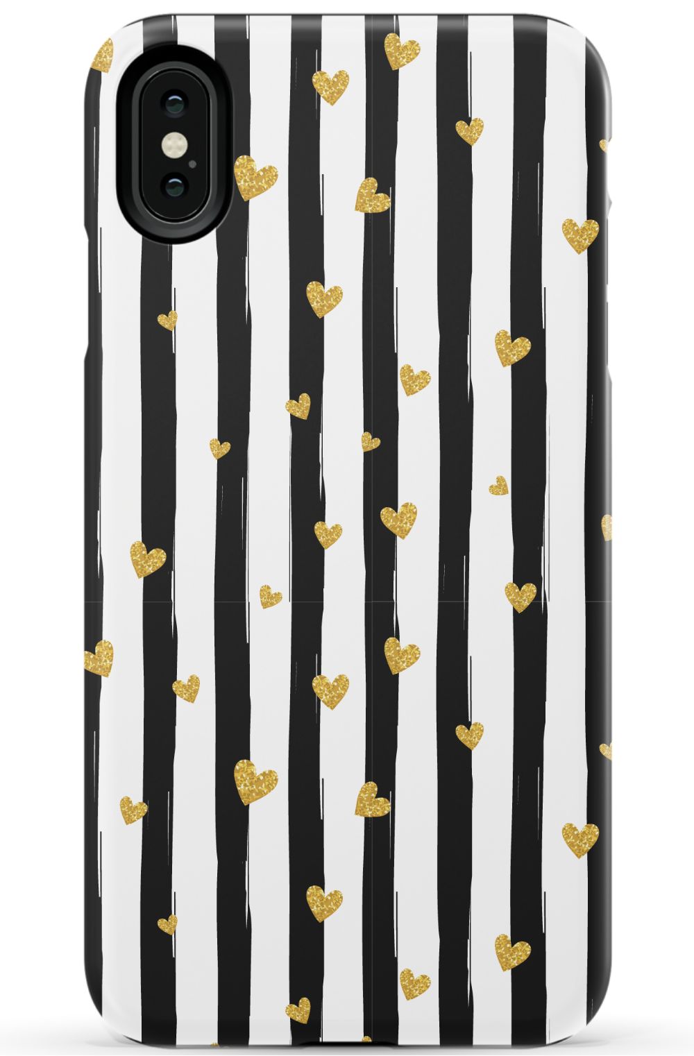 Personalized Stripes & Hearts Phone Case