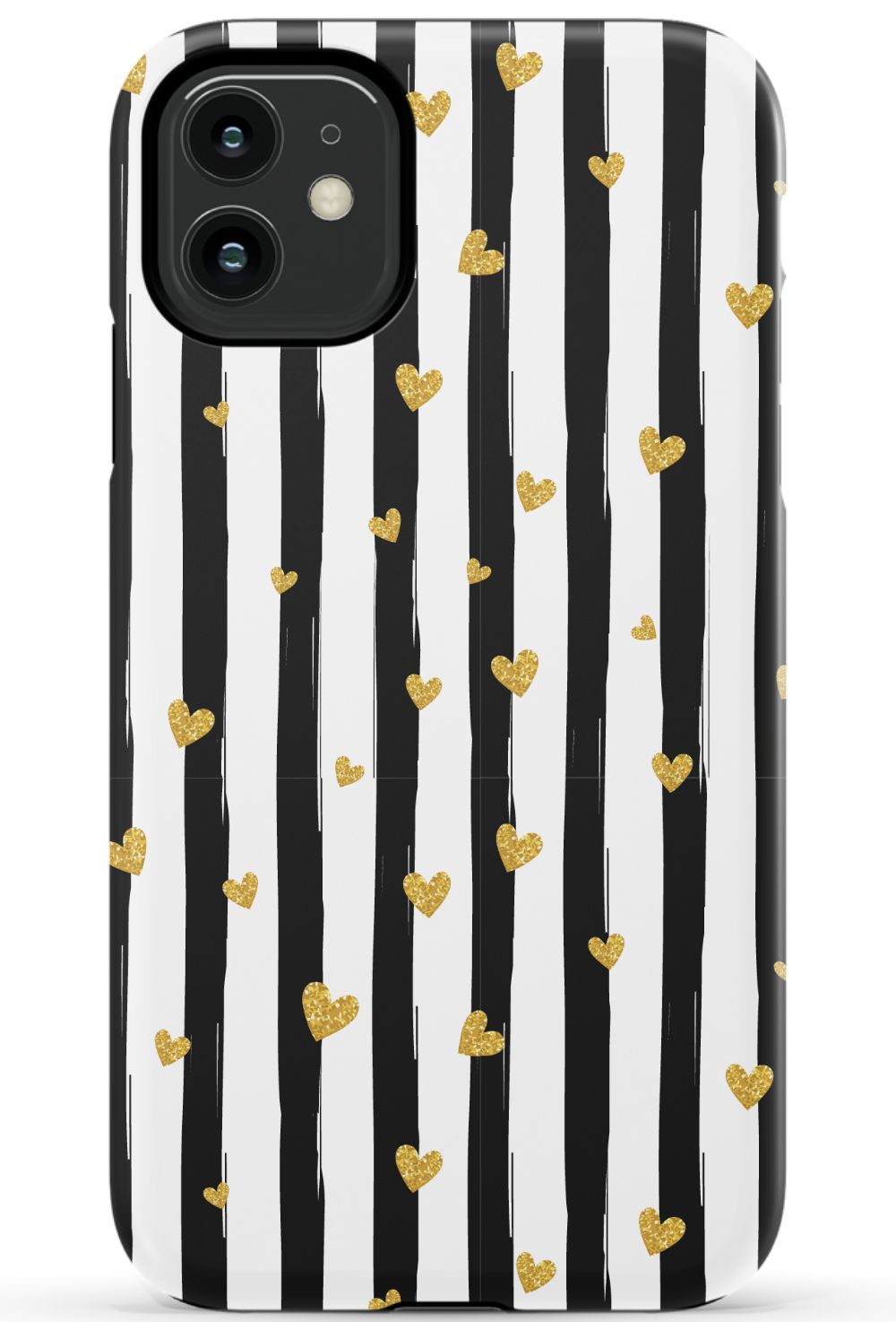 Personalized Stripes & Hearts Phone Case