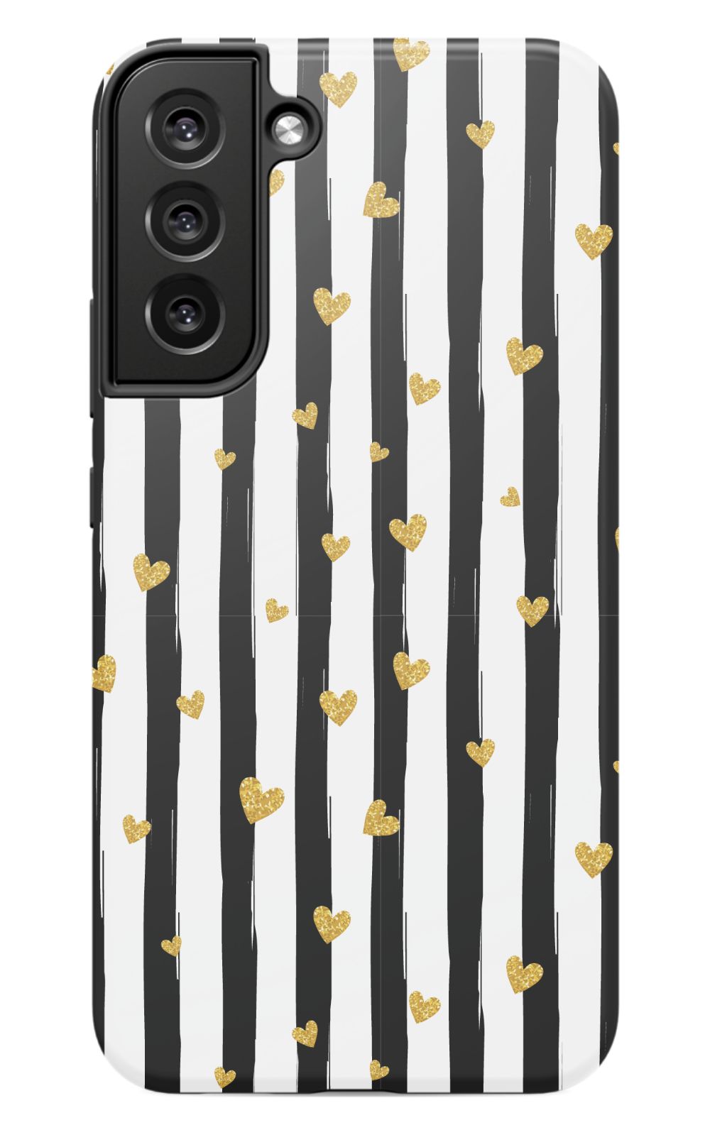 Personalized Stripes & Hearts Phone Case