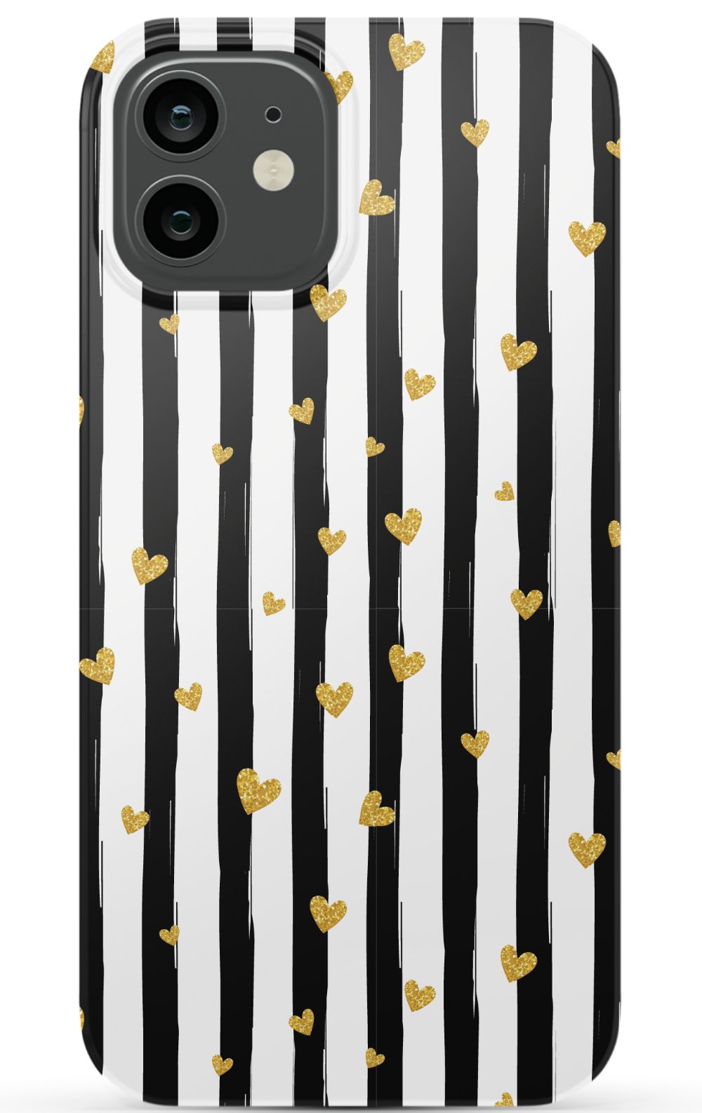 Personalized Stripes & Hearts Phone Case