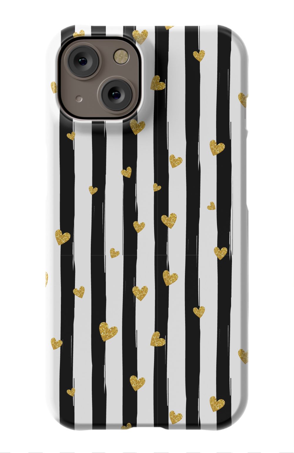 Personalized Stripes & Hearts Phone Case
