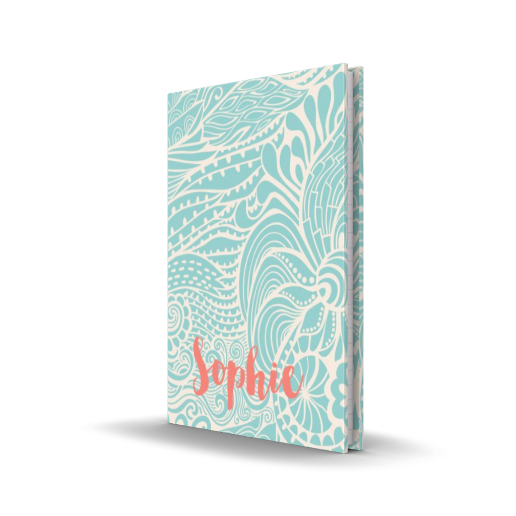 Wavy Teal Personalized Journal