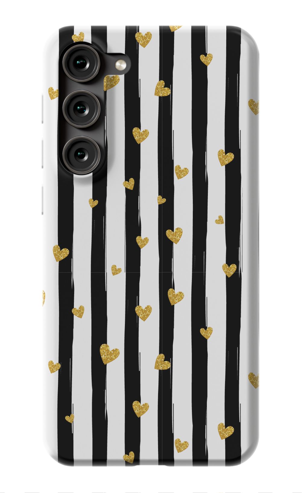 Personalized Stripes & Hearts Phone Case