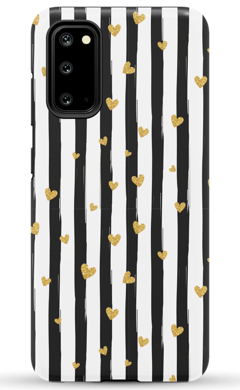 Personalized Stripes & Hearts Phone Case
