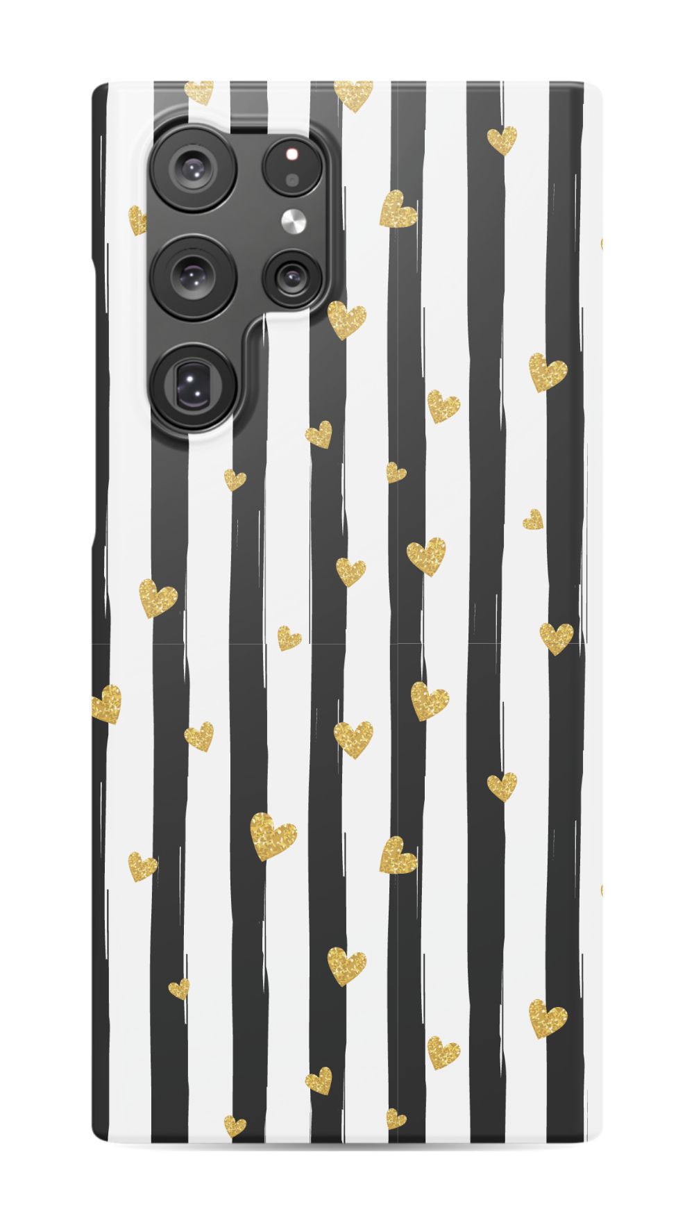 Personalized Stripes & Hearts Phone Case