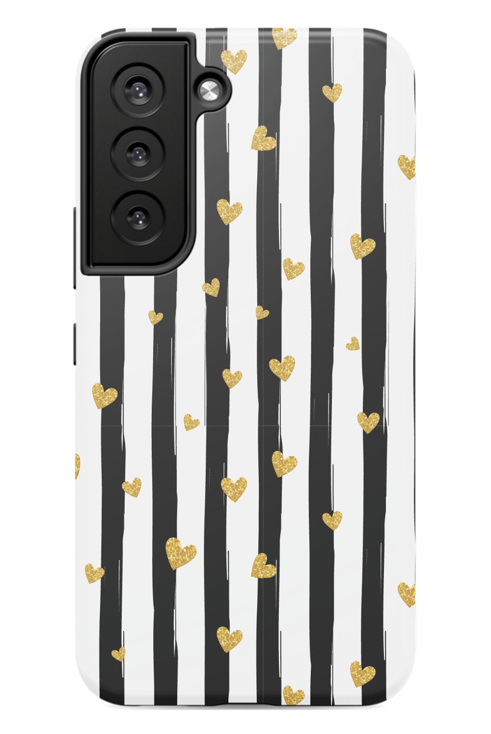 Personalized Stripes & Hearts Phone Case