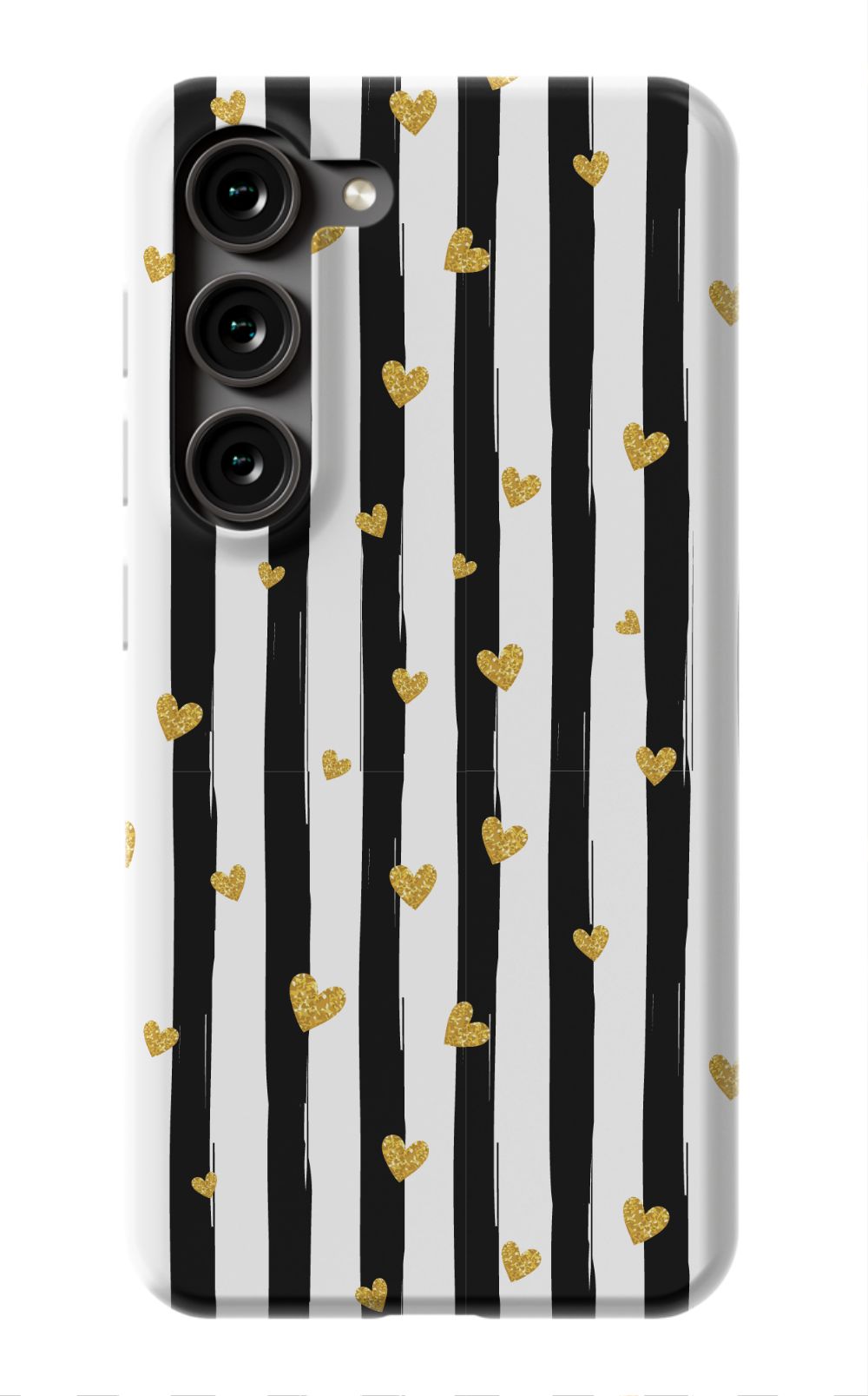 Personalized Stripes & Hearts Phone Case