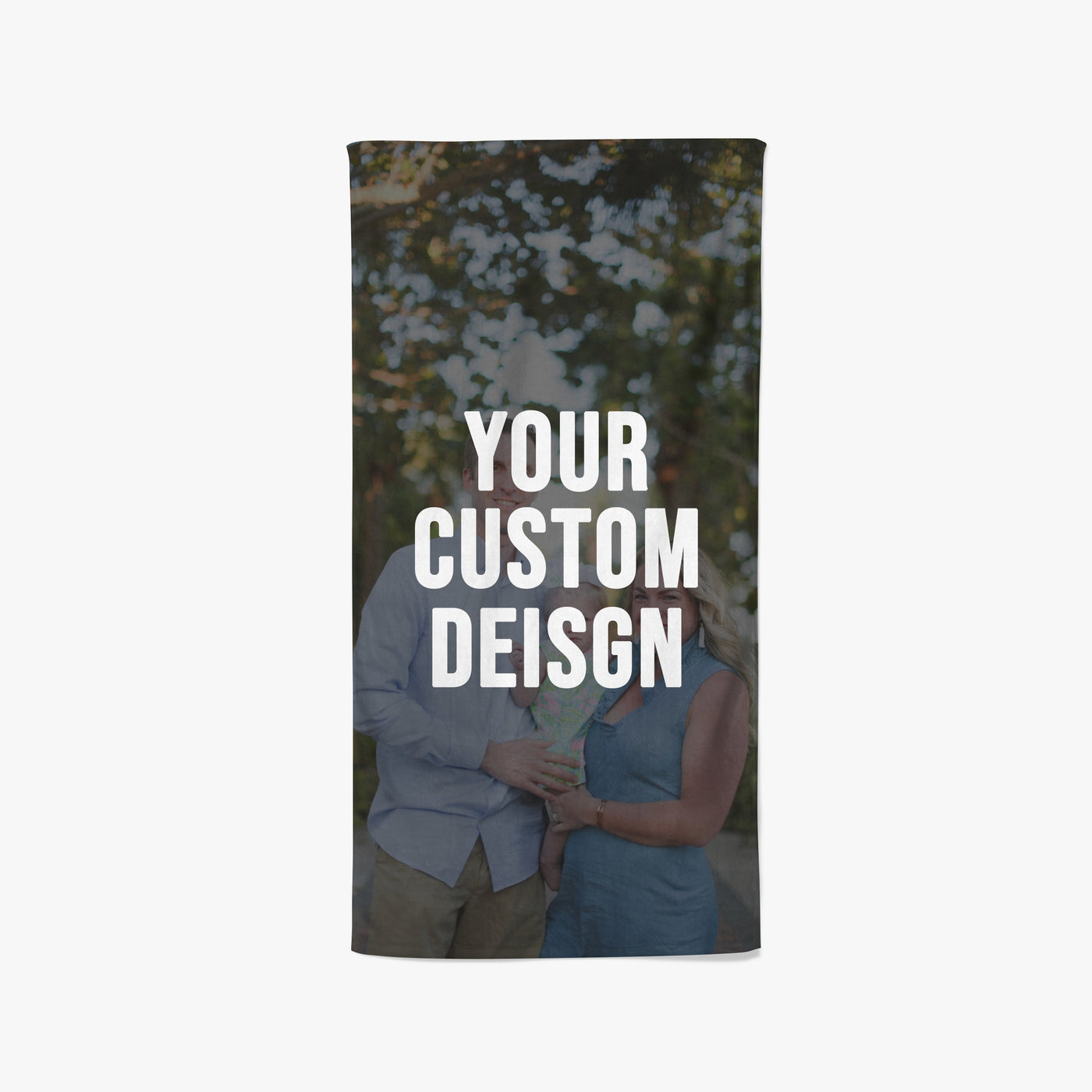 Custom beach towel with personalized photo design - microfiber, quick-drying
