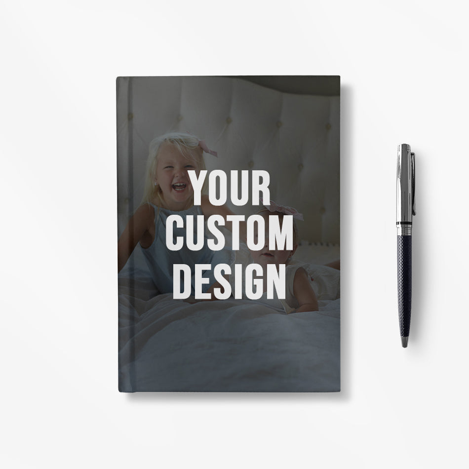 Custom hardcover journal with personalized photo cover - 128 pages