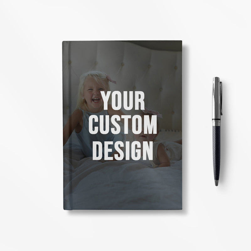 Custom hardcover journal with personalized photo cover - 128 pages