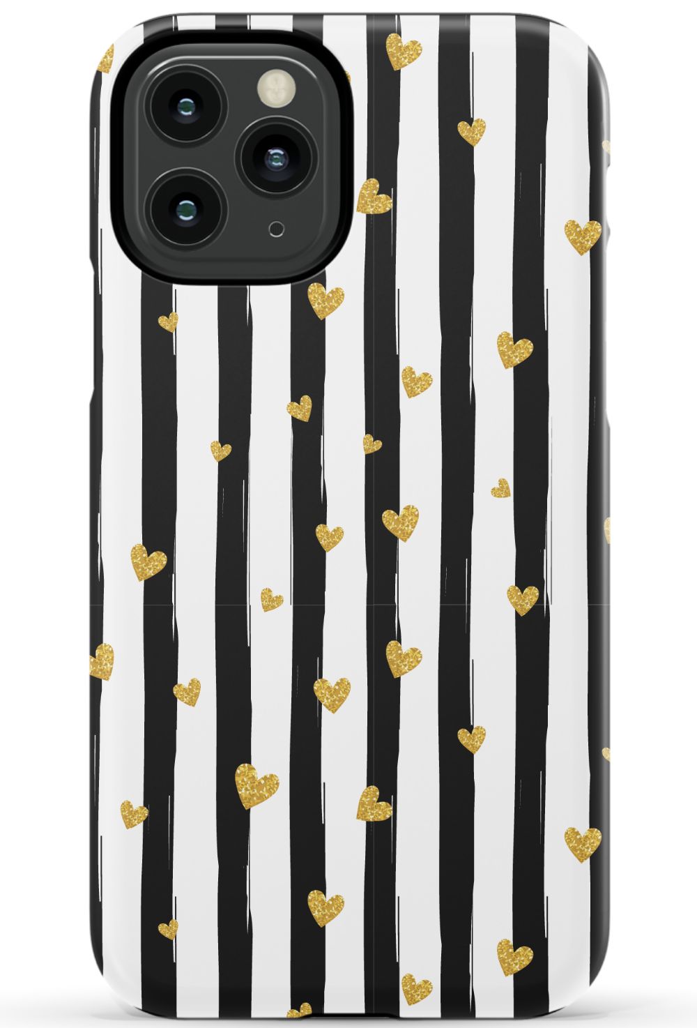 Personalized Stripes & Hearts Phone Case