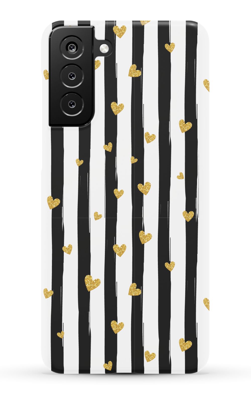 Personalized Stripes & Hearts Phone Case