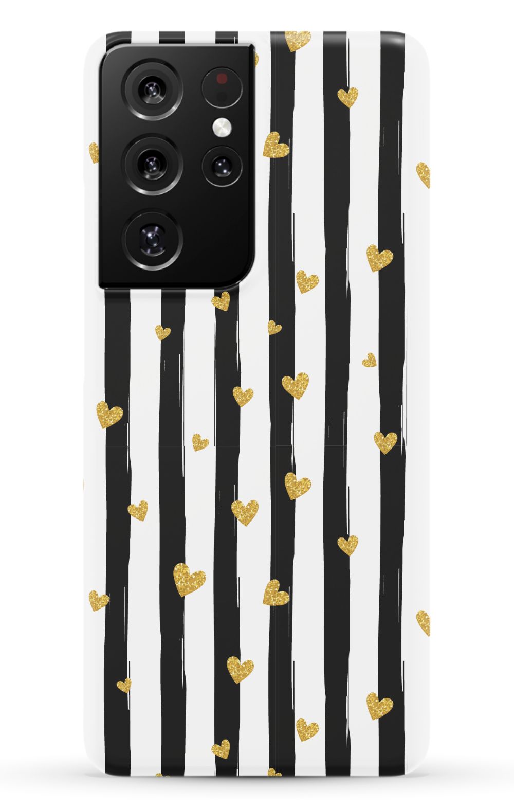 Personalized Stripes & Hearts Phone Case