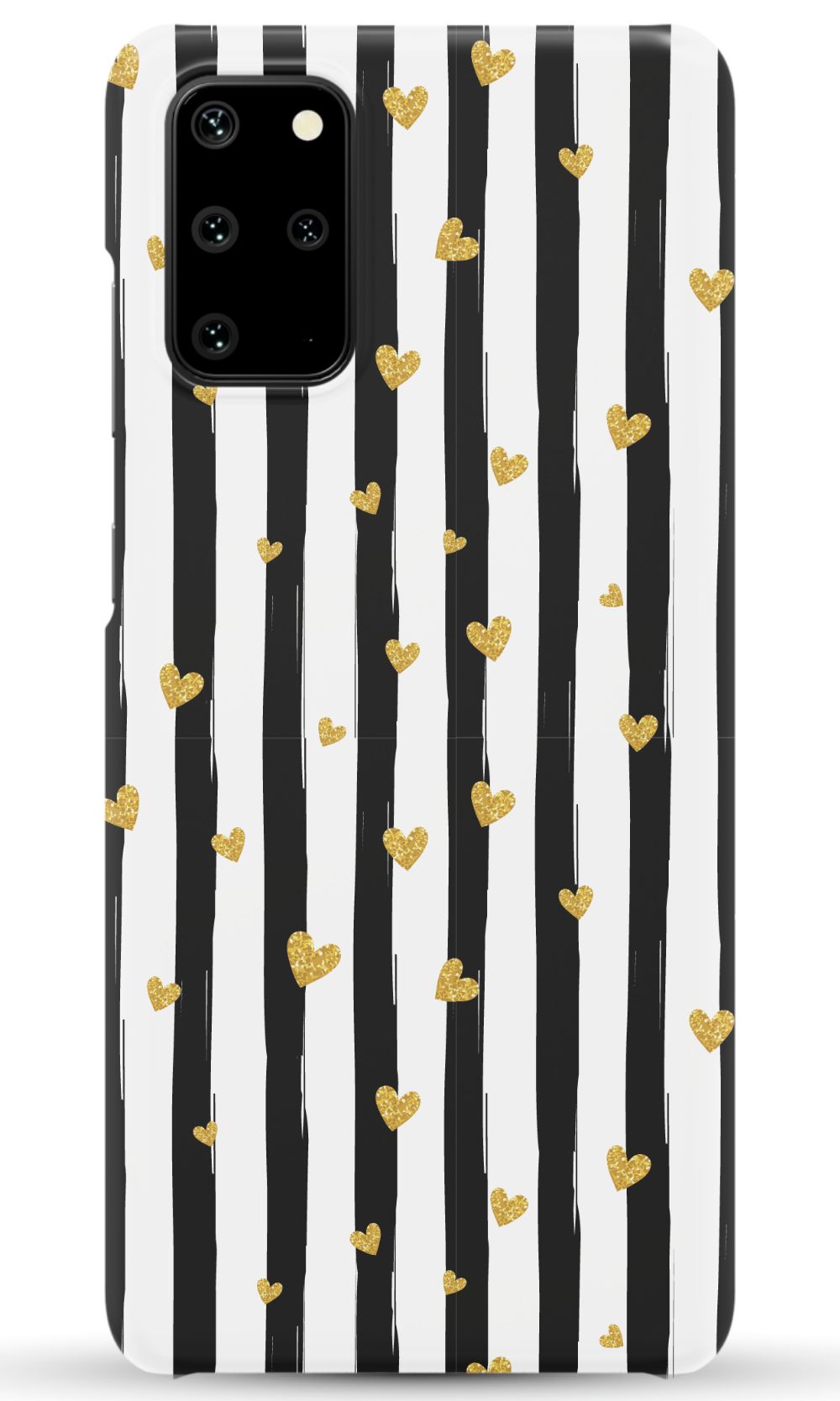 Personalized Stripes & Hearts Phone Case