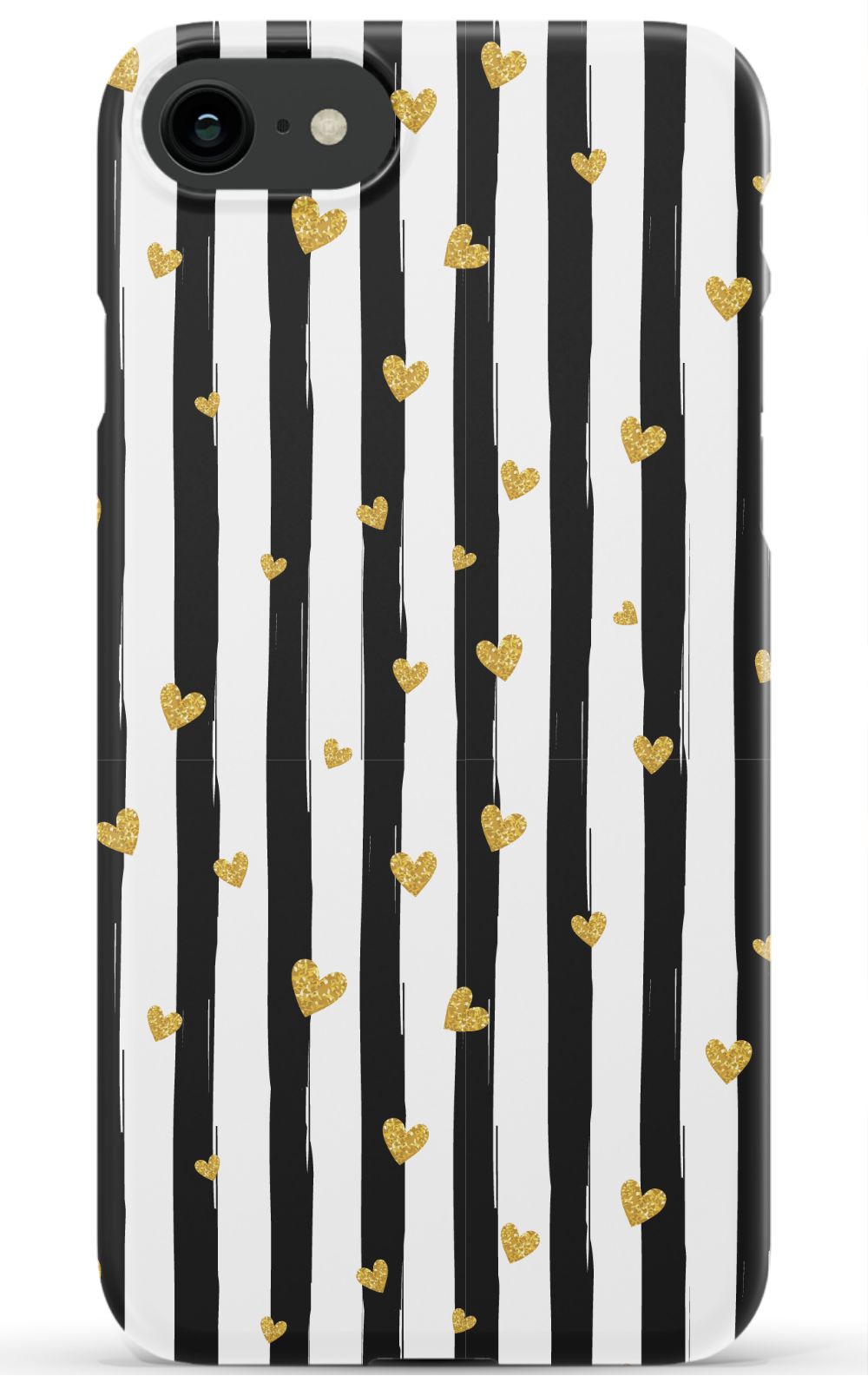 Personalized Stripes & Hearts Phone Case