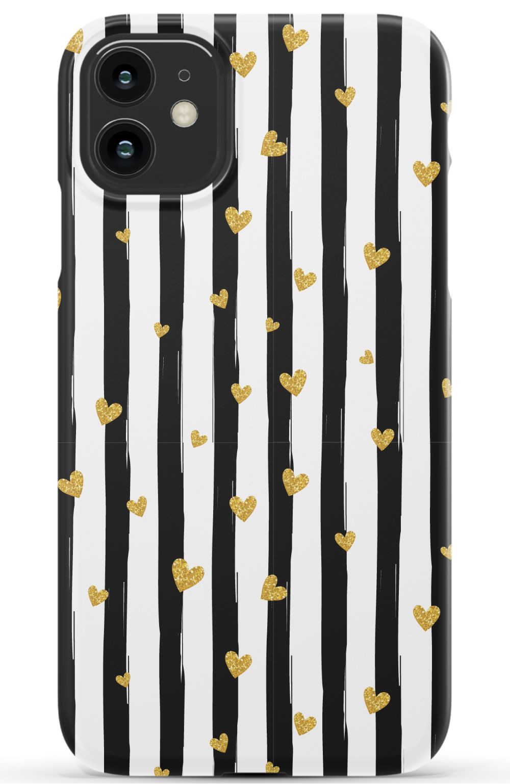 Personalized Stripes & Hearts Phone Case