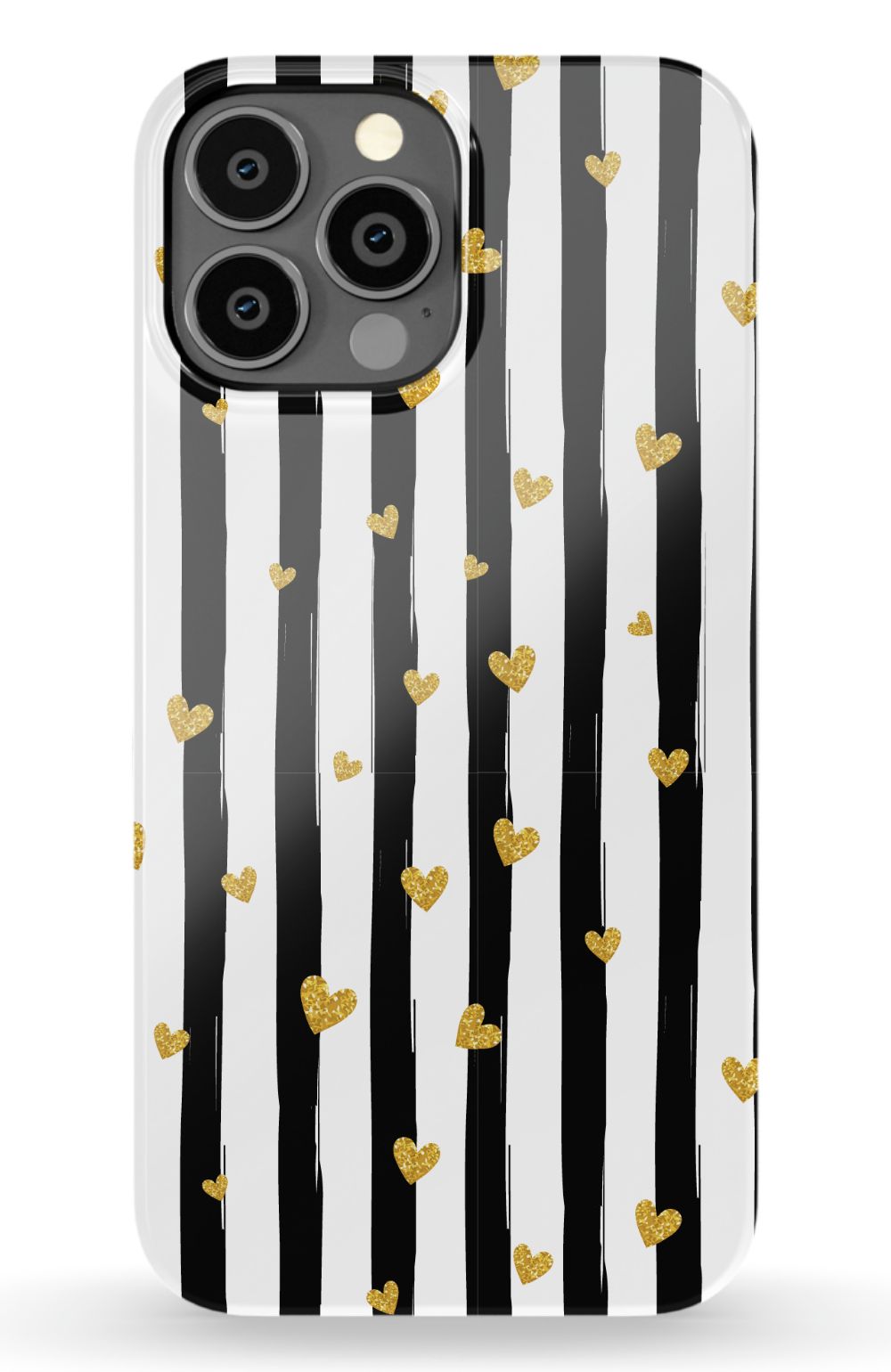 Personalized Stripes & Hearts Phone Case