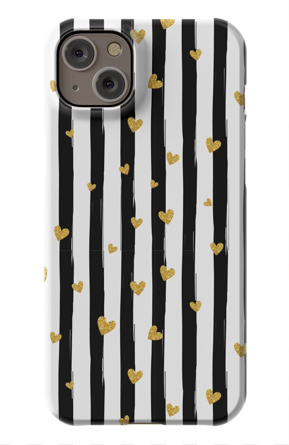 Personalized Stripes & Hearts Phone Case