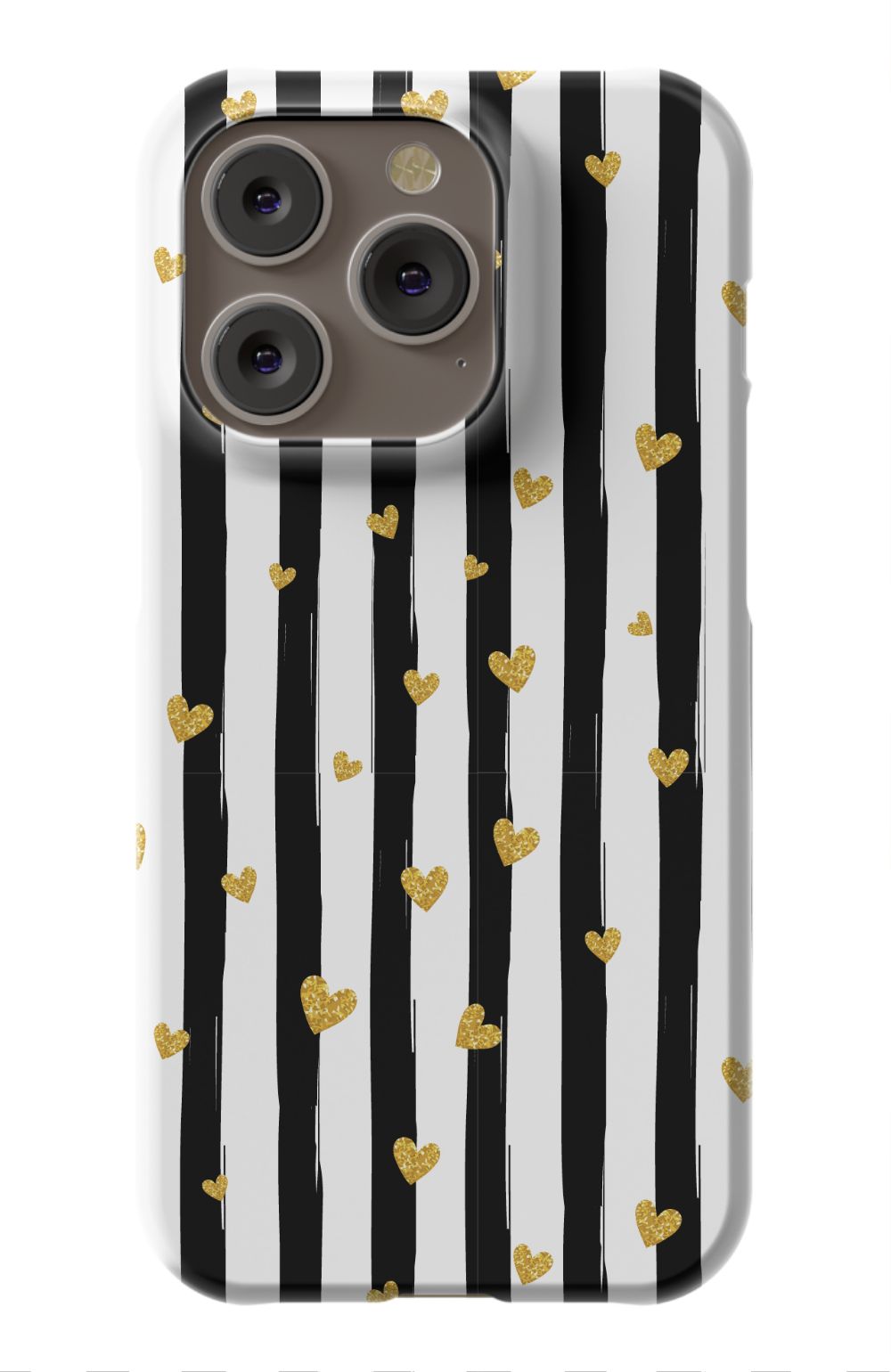 Personalized Stripes & Hearts Phone Case