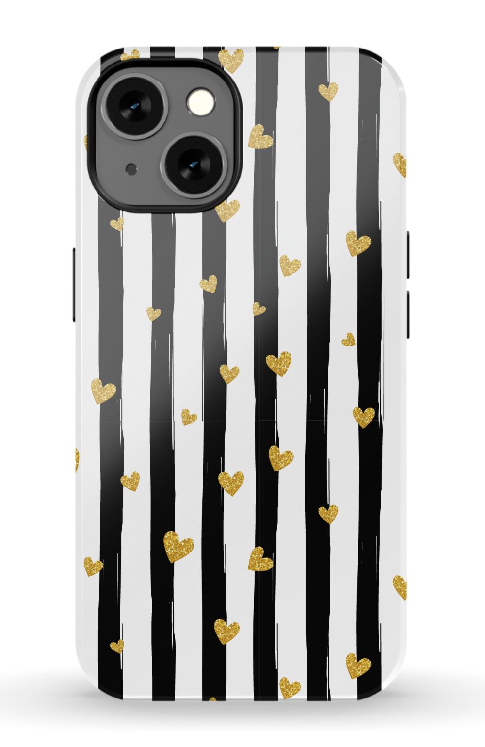 Personalized Stripes & Hearts Phone Case