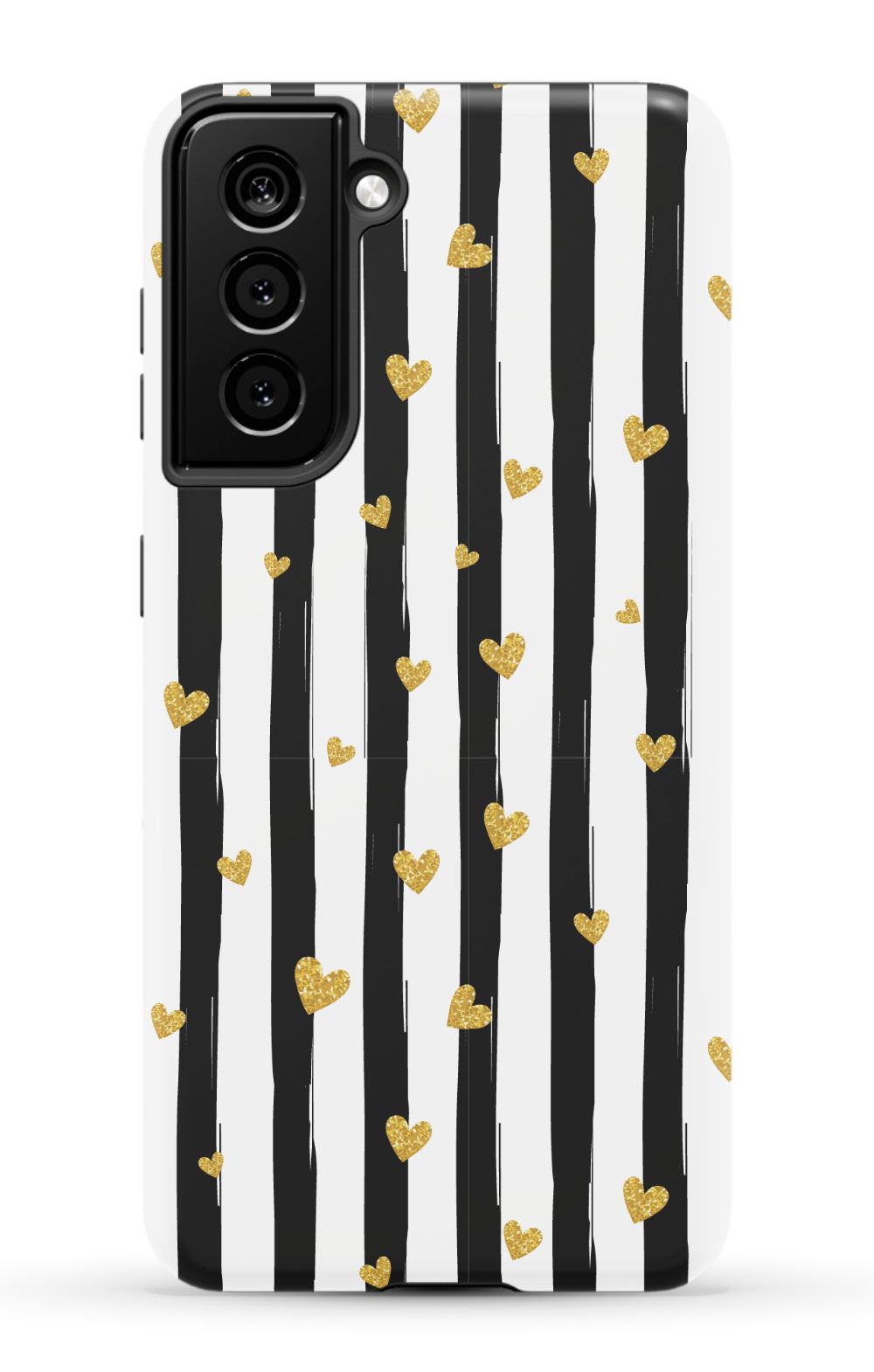 Personalized Stripes & Hearts Phone Case
