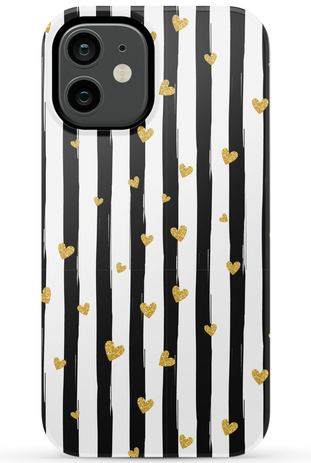 Personalized Stripes & Hearts Phone Case