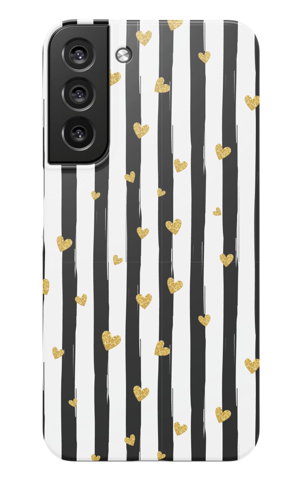 Personalized Stripes & Hearts Phone Case