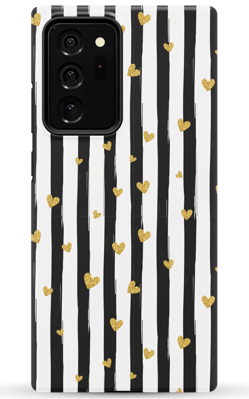 Personalized Stripes & Hearts Phone Case