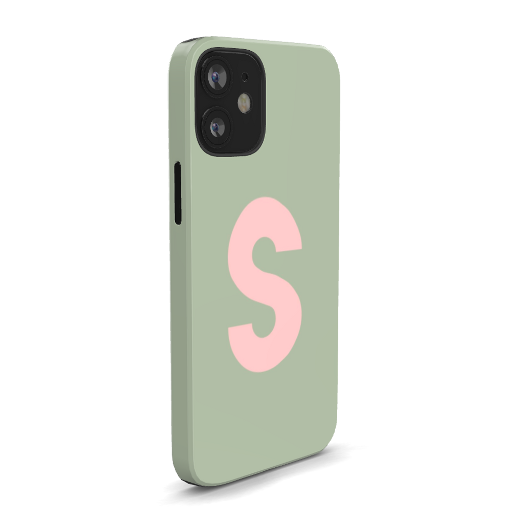 Nude Green Monogram Phone Case