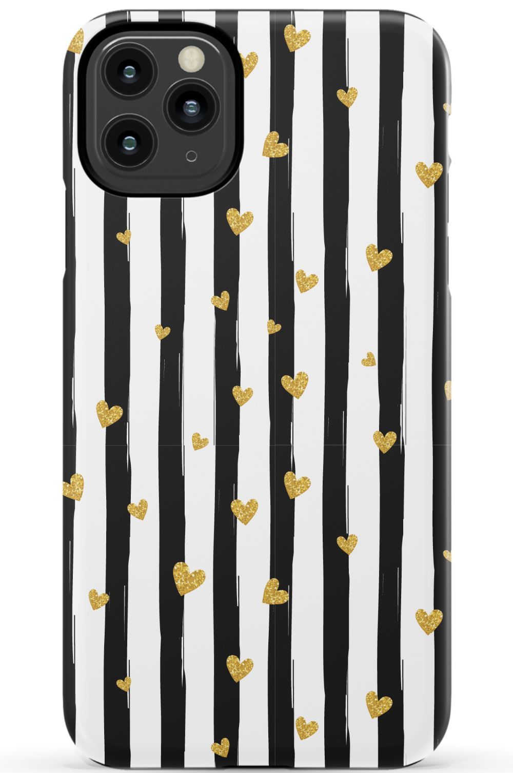 Personalized Stripes & Hearts Phone Case