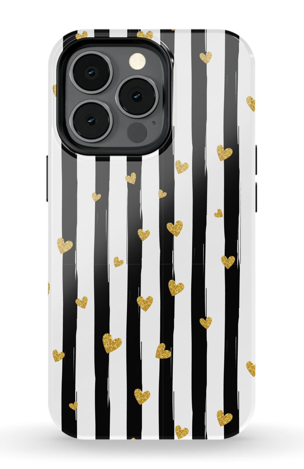 Personalized Stripes & Hearts Phone Case