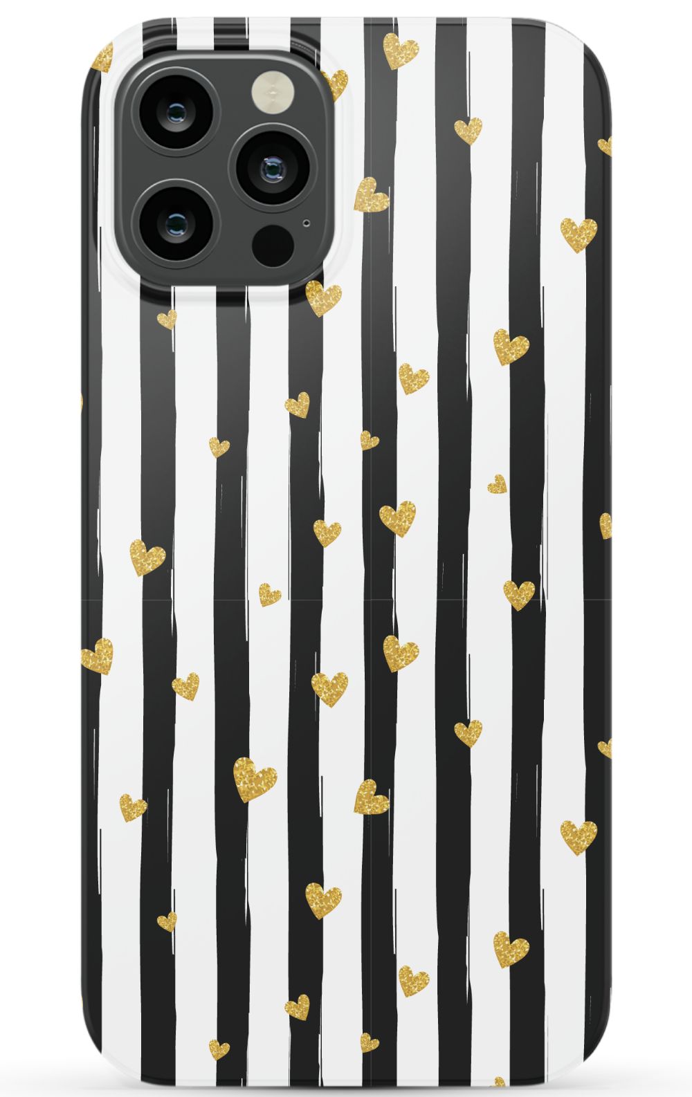 Personalized Stripes & Hearts Phone Case