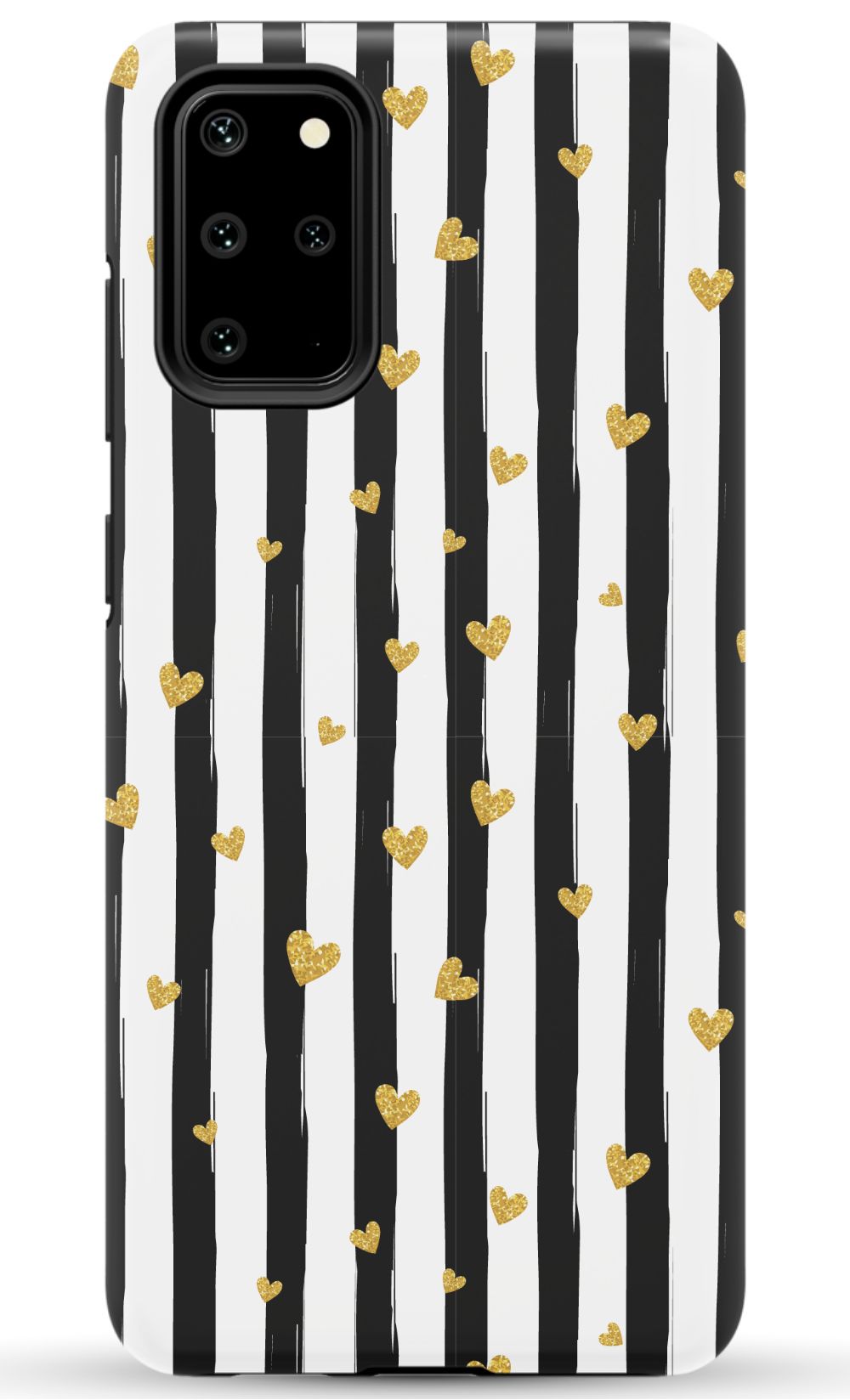 Personalized Stripes & Hearts Phone Case