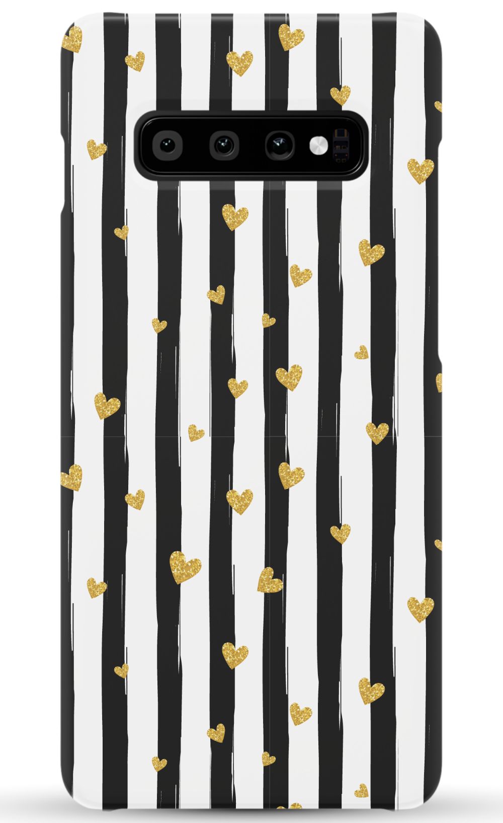 Personalized Stripes & Hearts Phone Case